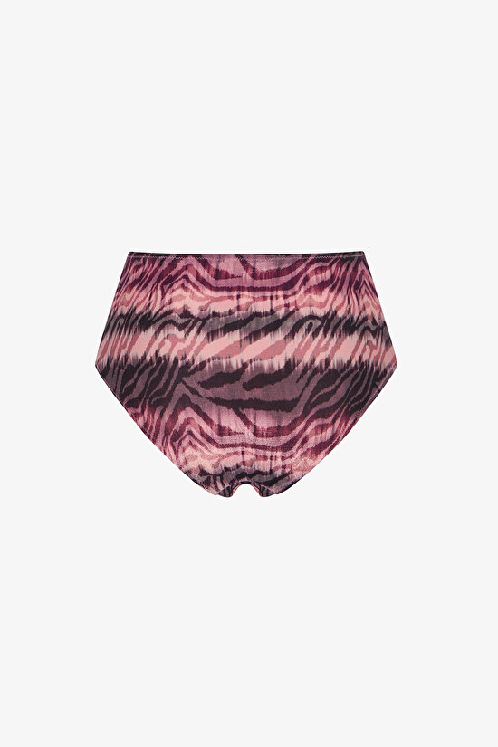 Renkli Cesira Pink Büzgülü Cover Bikini Altı - 6