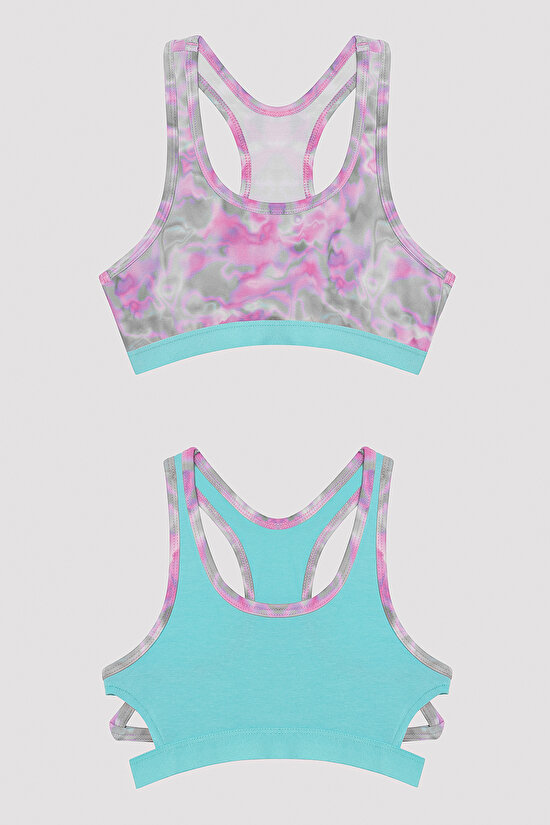 Girls Summer Colors 2in1 Sports Top - 1