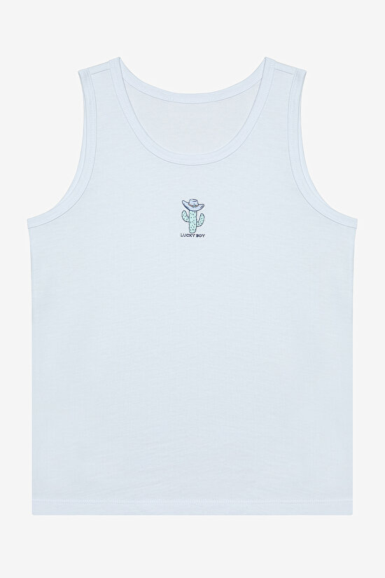 Erkek Çocuk Lucky Boy Optik Beyaz Pamuklu 2li Atlet Erkek Çocuk Lucky Boy Optik Beyaz Pamuklu 2li Atlet - 3