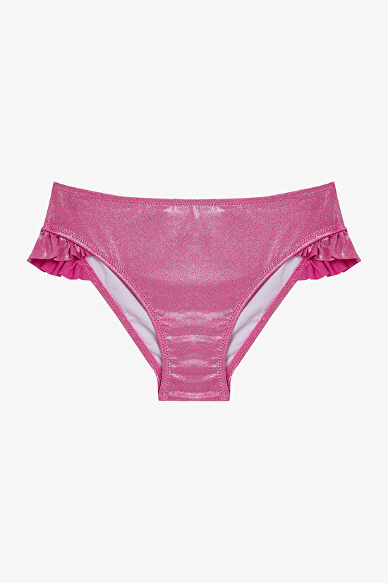 Pembe Kız Çocuk Shiny Üçgen Bikini Takımı - 3
