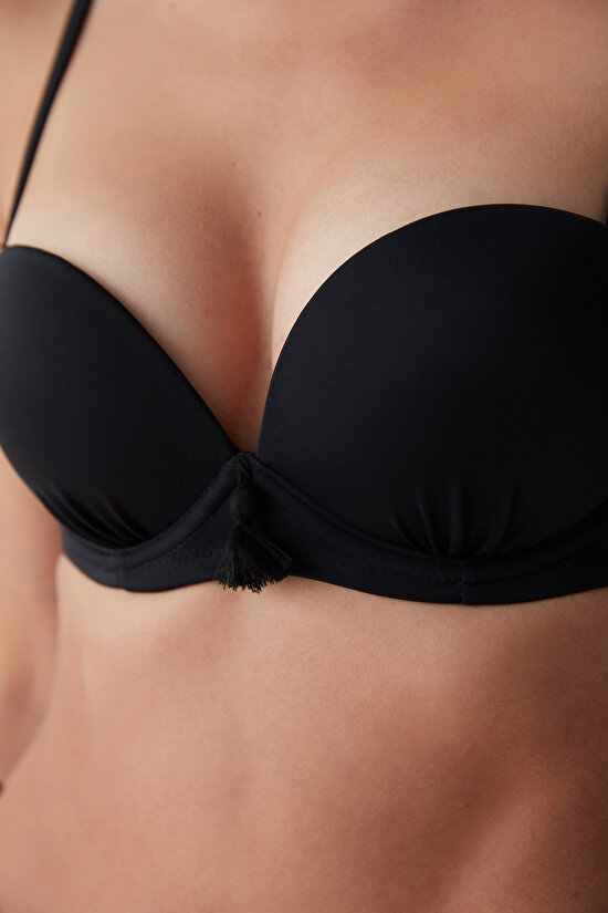 Siyah Basic Super Sexy Bikini Üstü - 3