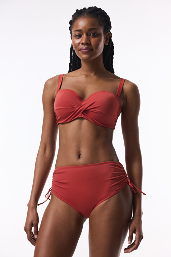 Tarçın Rengi Beauty Toparlayıcı Balenli Balconette Bikini Üstü - 4