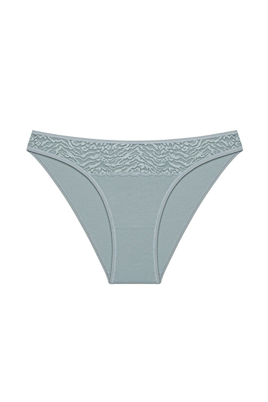 Leaf Tones Dantel Detaylı Pamuklu 3lü Çok Renkli Slip Külot - 4