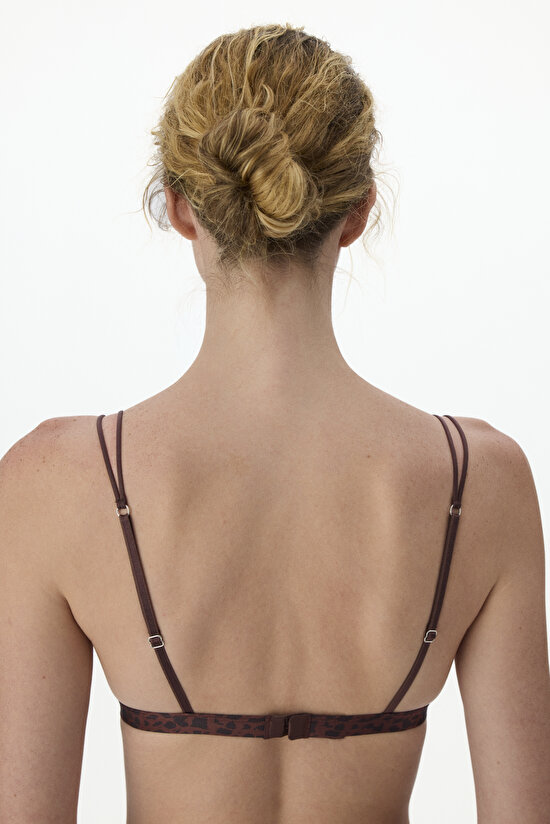 Kahverengi Printed Micro Lace Brazilian Külot - 3