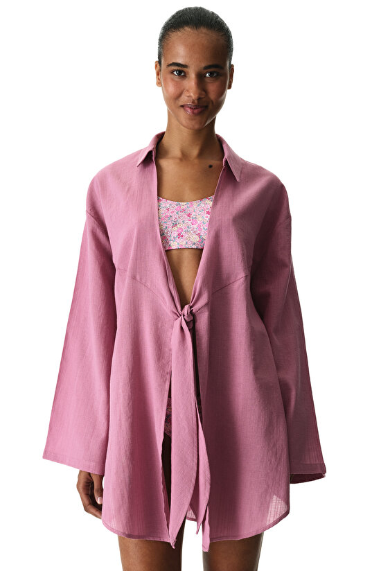 Gül Pembesi Sienna Gömlek - 1