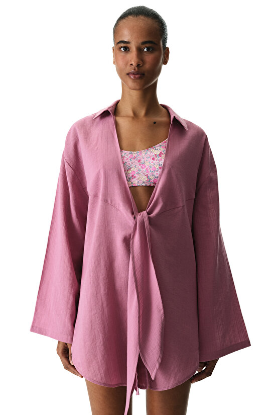 Gül Pembesi Sienna Gömlek - 5