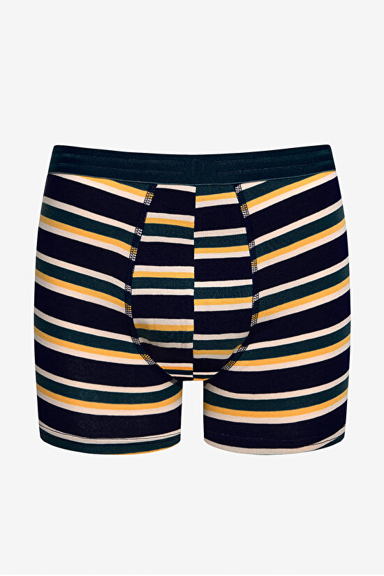 Erkek Pamuklu Mix Stripe 3lü Çok Renkli Boxer - 3