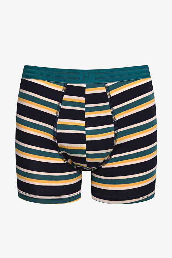 Erkek Pamuklu Mix Stripe 3lü Çok Renkli Boxer - 4