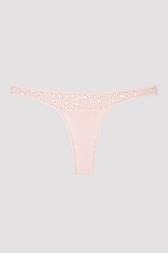 Waterfall Lace Detailed 3in1 Thong - 4