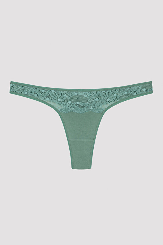 Waterfall Lace Detailed 3in1 Thong - 6