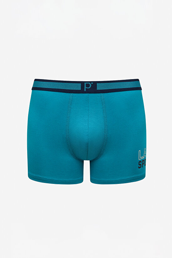 Erkek Pamuklu Slogan 3lü Çok Renkli Boxer - 4