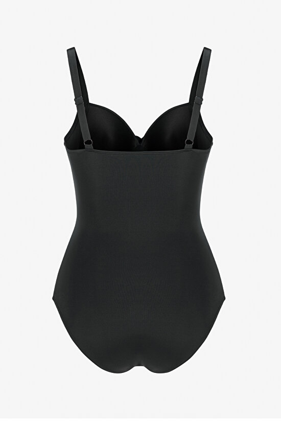 Siyah Büzgülü Mayo - 6