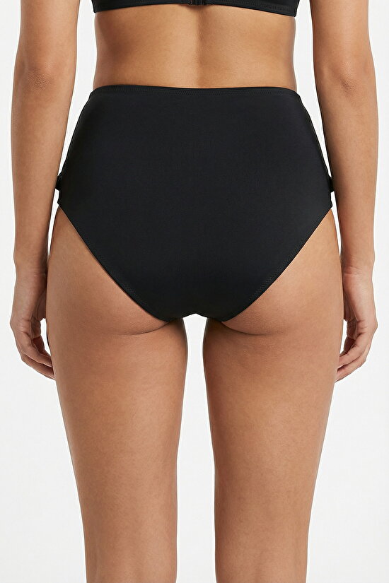 Siyah New High Ruffle Bikini Altı - 2