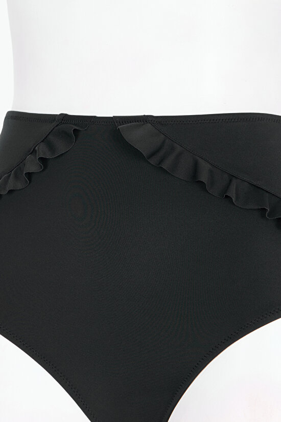 Siyah New High Ruffle Bikini Altı - 8