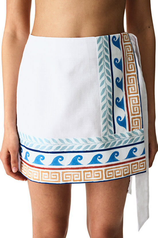 Beyaz Santorini Etek - 1