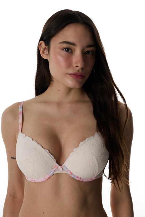 Bej Viva Lace Dantel Sütyen - 3