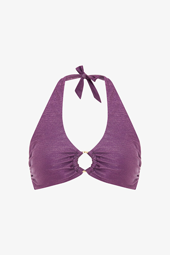 Mor Flora Hot Tokalı Bikini Üstü - 5