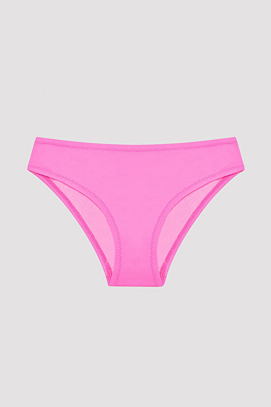Girls Shiny Pink Butterfly Halter Neck Bikini Set - 3