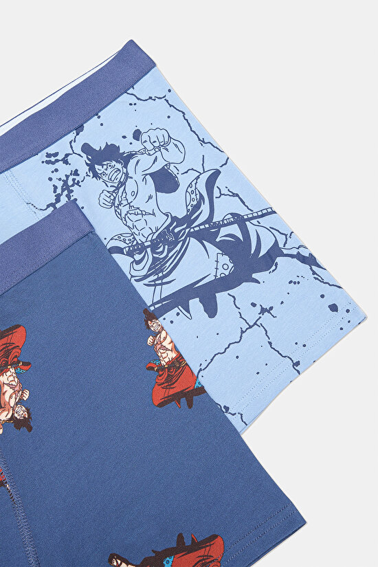 Erkek Pamuklu One Piece 2li Çok Renkli Boxer - 4