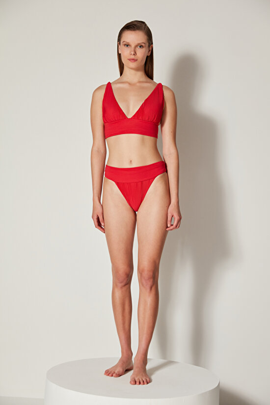Red Amelia Bralette Bikini Set - 1