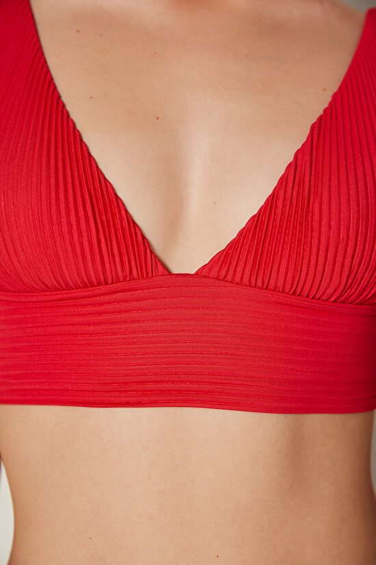 Red Amelia Bralette Bikini Set - 3