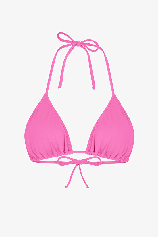 Açık Pembe Üçgen Bikini Üstü - 5