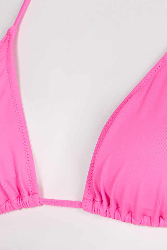 Açık Pembe Üçgen Bikini Üstü - 7