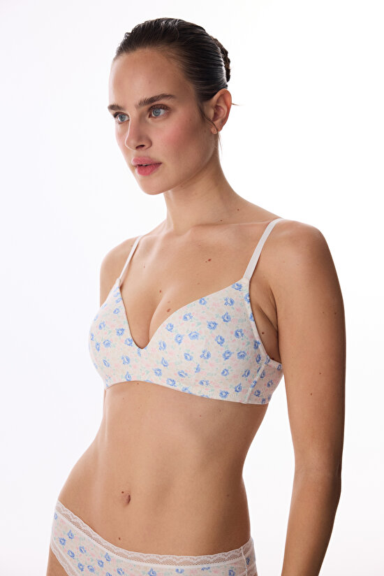 Off-White Comfy Cosy Floral Bra - 3