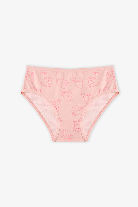 Girls' Pink Flying Unicorn Patterned 5-Pack Slip - 2