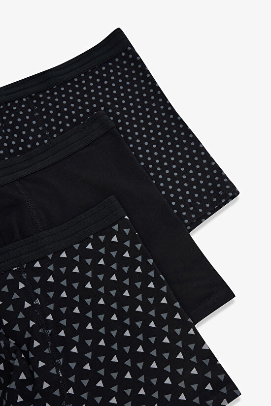 Erkek Black Point Pamuklu 3lü Çok Renkli Boxer Külot Erkek Black Point Pamuklu 3lü Çok Renkli Boxer Külot - 5