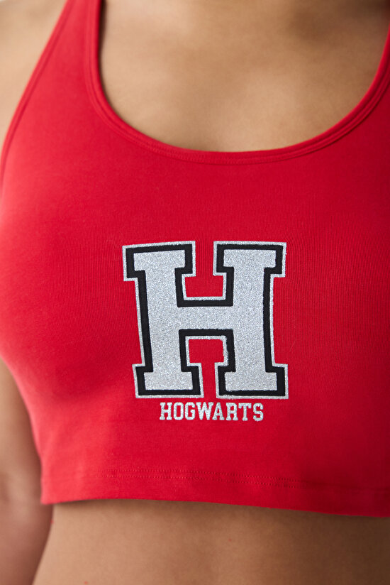Harry Potter Racer Back Kırmızı Kısa Üst - 4