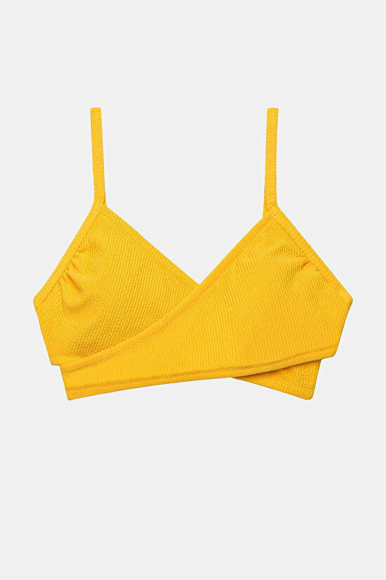 Genç Kız Lemon Wrapy Triangle Üçgen Sarı Bikini Takımı - 2