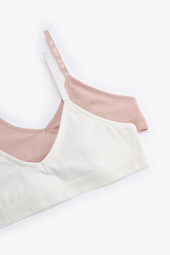 Gül Beyaz Kız Çocuk Flex 2'li Sütyen - 4