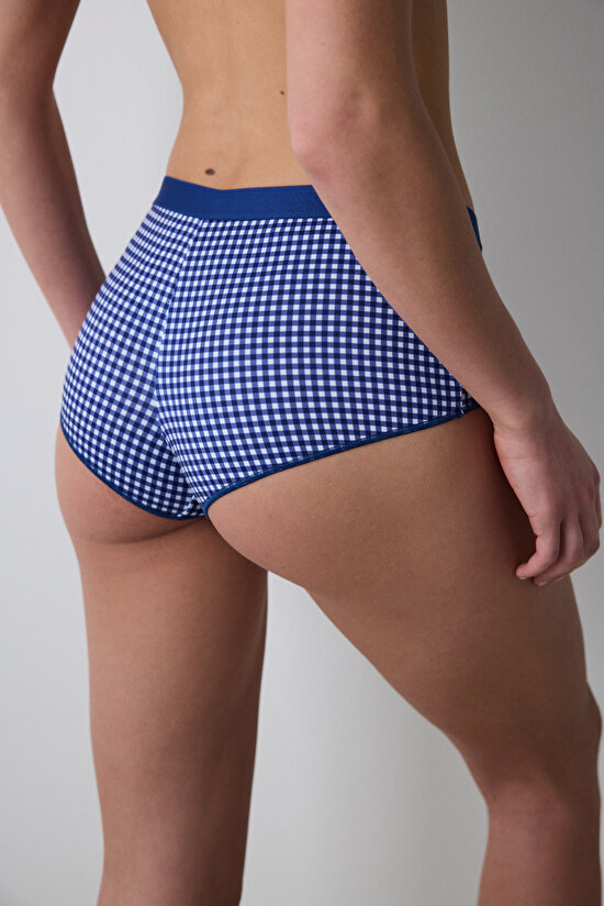 Navy Printed Boyshort - 3