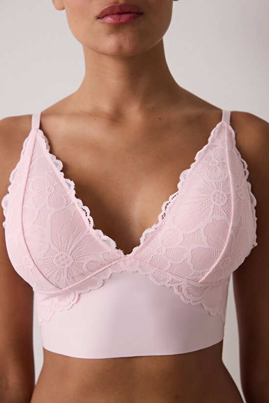 Broderie Pembe Bralet - 3