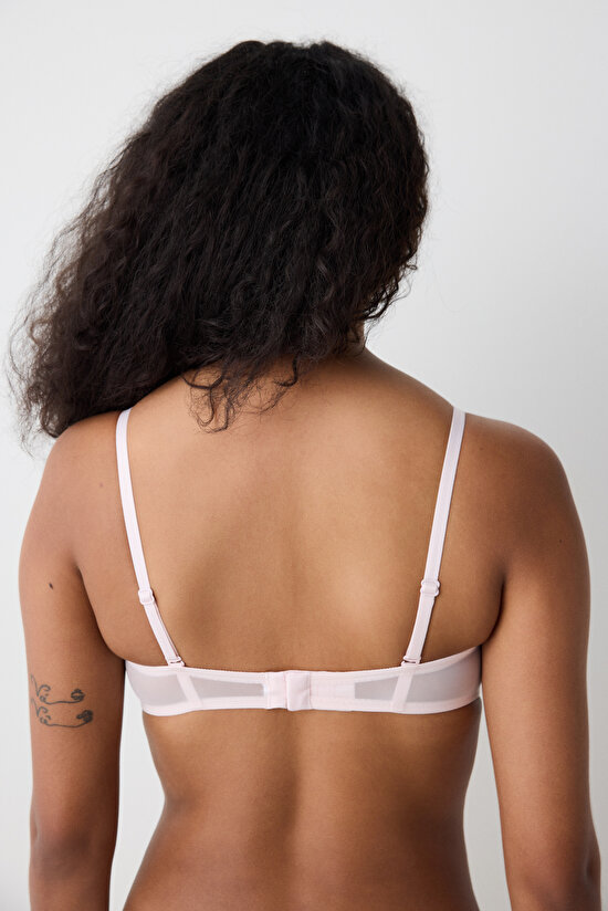 Pop Up Lace Pembe Dantel Sütyen - 6