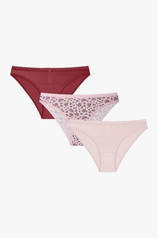 Clara 3'lü Pamuklu Pointel Slip - 1