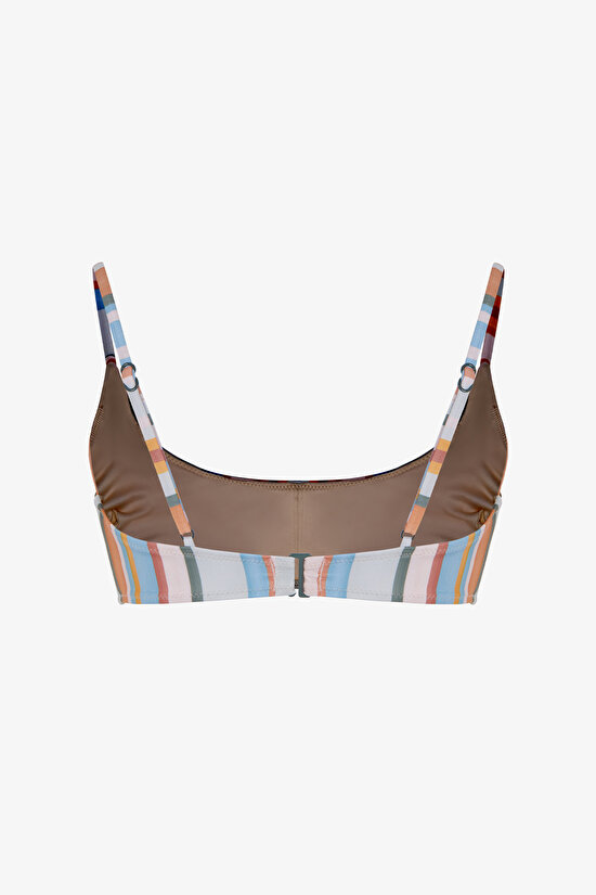 Renkli Kourtney Minimal Bra Bikini Üstü - 7