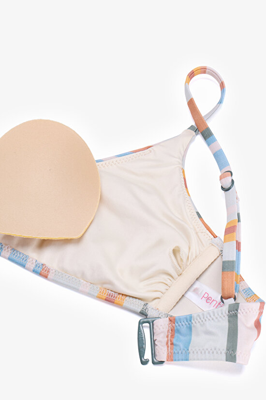 Renkli Kourtney Minimal Bra Bikini Üstü - 8