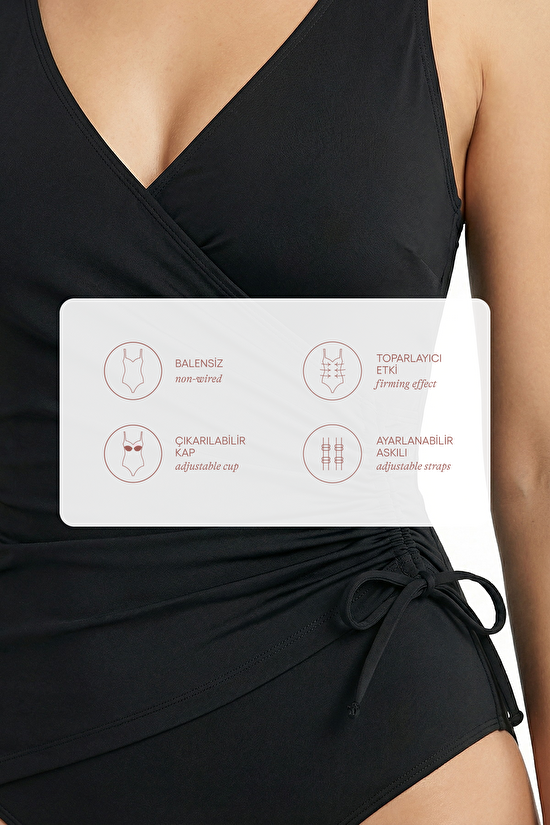 Siyah Twist Korseli Mayo - 10