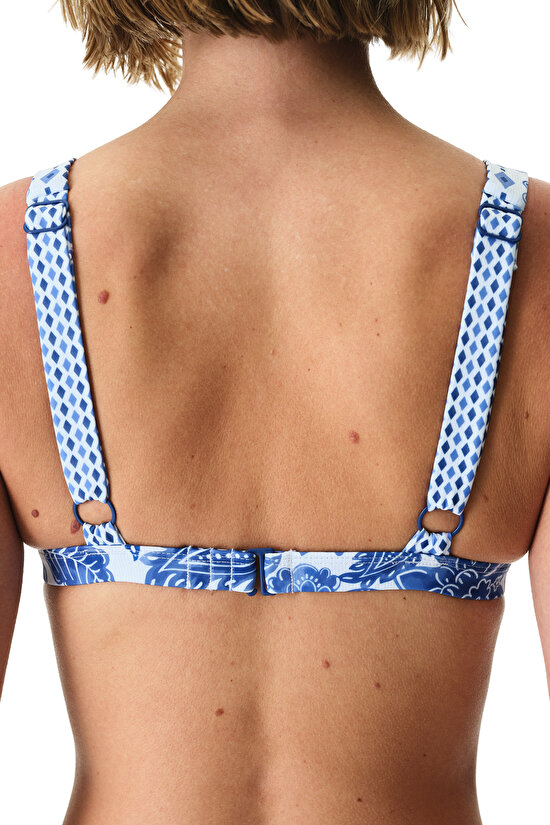 Renkli Giana Deep V Bikini Üstü - 2