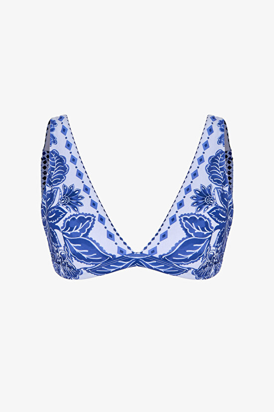 Renkli Giana Deep V Bikini Üstü - 6