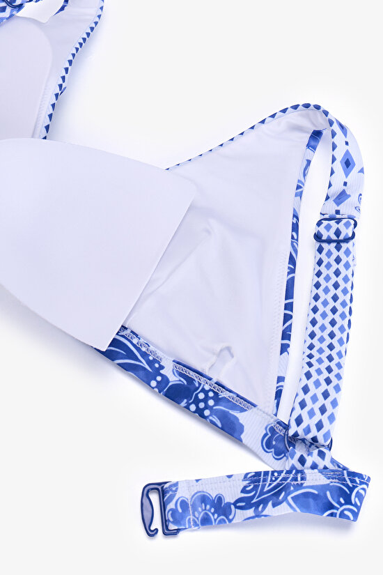 Renkli Giana Deep V Bikini Üstü - 8
