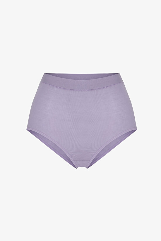 Lila Collagen Yüksek Bel Slip Külot - 1