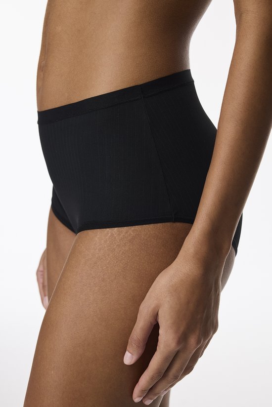 Siyah Essentials Yüksek Bel Slip Külot - 1
