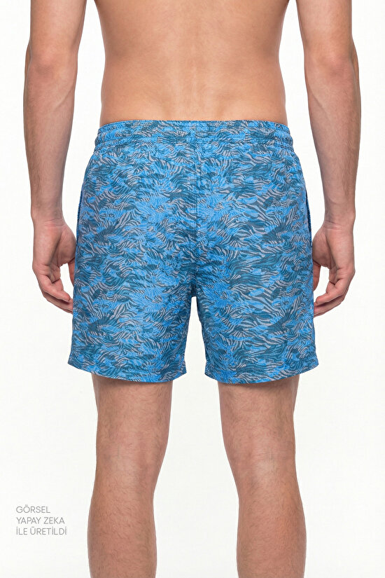 Man Multicolor Belt Deep Zebra Shorts - 2