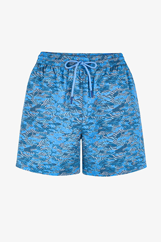 Man Multicolor Belt Deep Zebra Shorts - 4