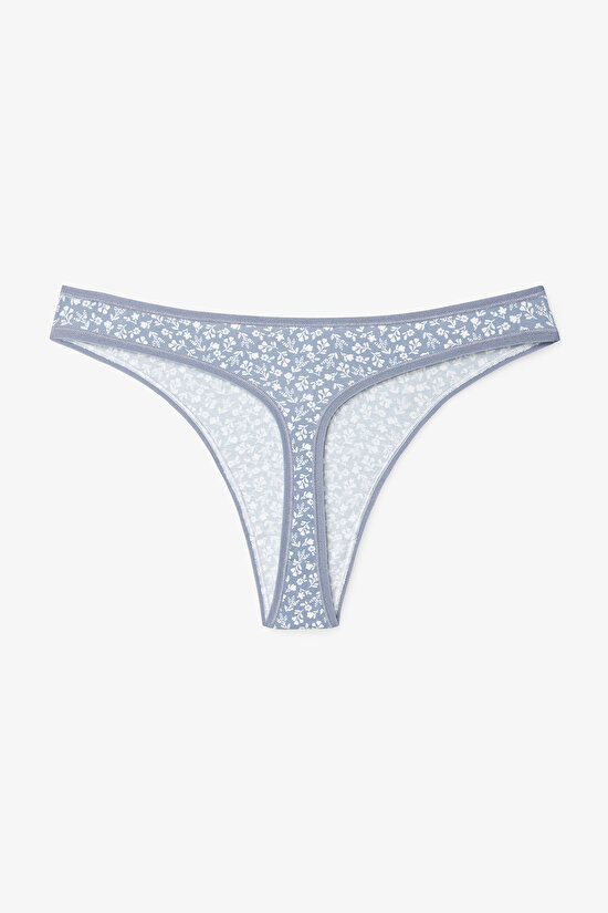 Cherry Bloom Çiçekli Düşük Bel 3'lü  Tanga Külot - 5