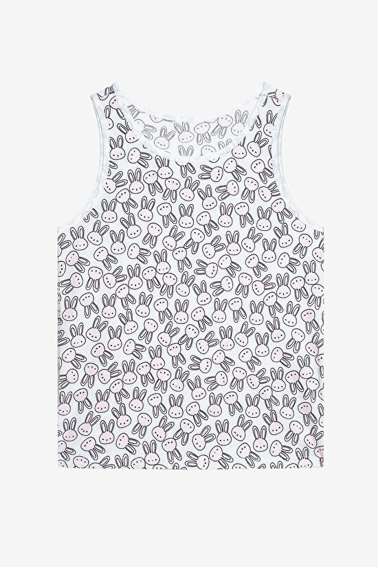 Kız Çocuk Bunnies Pamuklu 2li Çok Renkli Atlet - 4