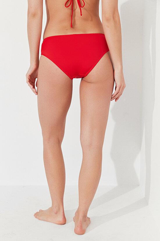 Red Basic Hipster Bikini Bottom - 3